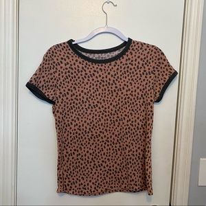 Salmon Spotted Cheetah Top